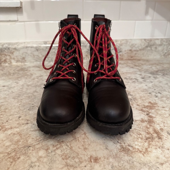 Red Wing 1668 Black Leather Moto Boots - Picture 6 of 6